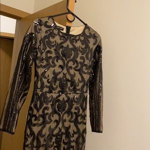 Long sleeves retro sequin maxi dress! Brand new!